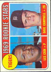 1969 Topps Baseball Cards      324     Rookie Stars-Les Cain RC-Dave Campbell RC
